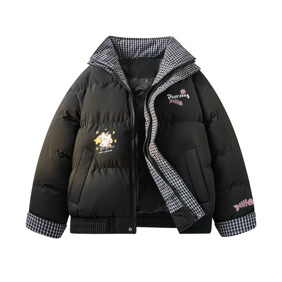 DEERWAY DEERWAY Puffer Jackets Unisex Stand Collar Thickened Mock Two Piece Puffer Jacket