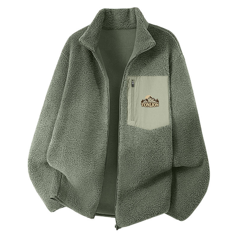 Tonlion Jackets Unisex Stand Collar Thickened Other