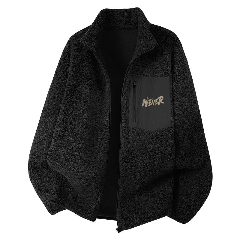 Tonlion Velvet Jackets Unisex Stand Collar Thickened Other