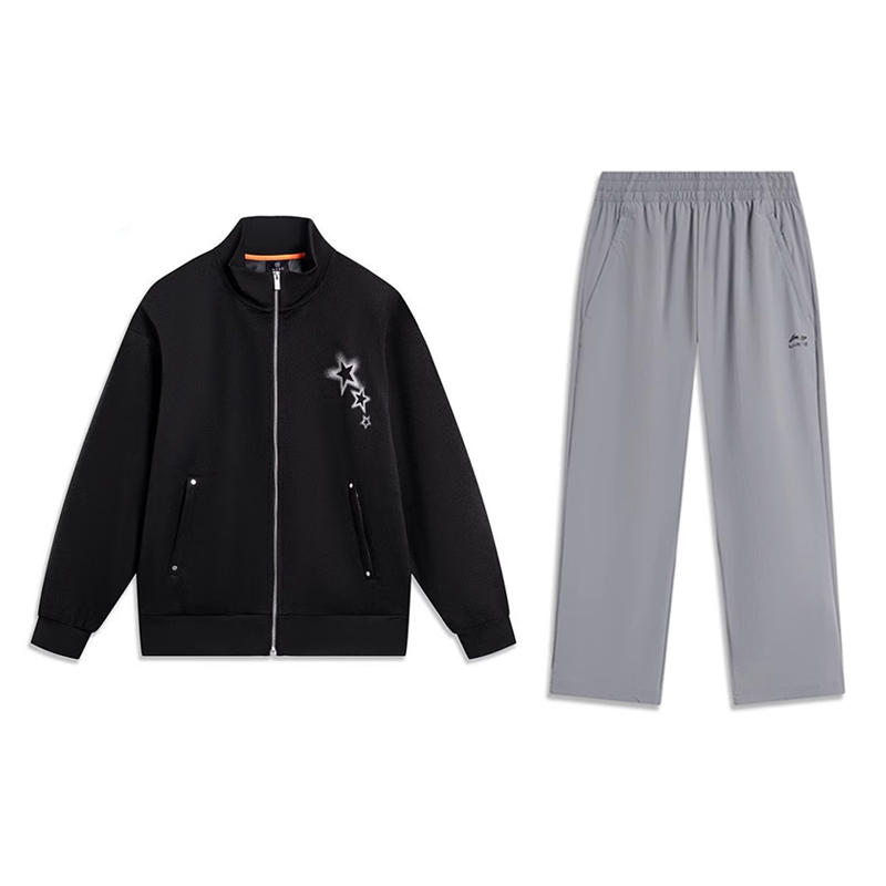 Li-Ning Li Ning Casual Sportswear Unisex Black+Shadow Gray