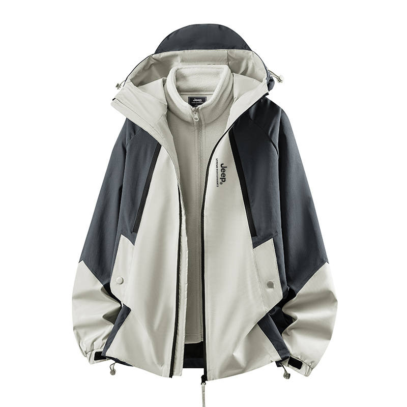 Jeep Outdoor Casual Jacket Unisex Two Piece Set