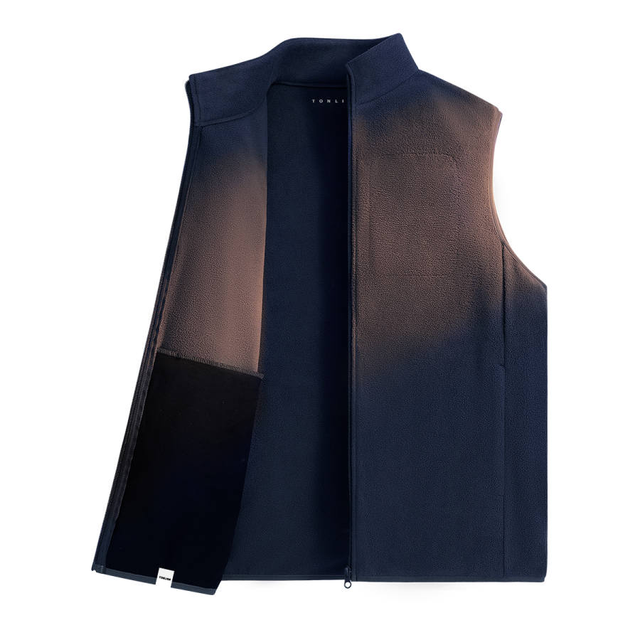 Tonlion Vests Unisex Stand Collar Thickened And Fleece Lined Other