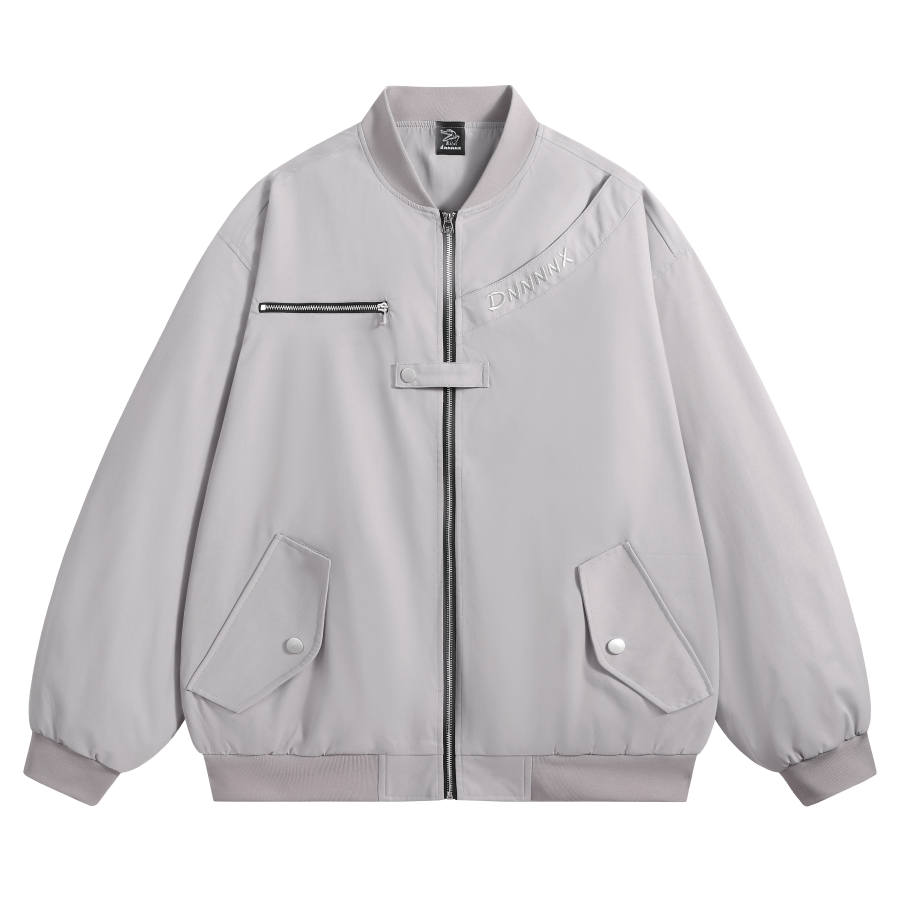 Dnnnnx Dnnnnx Jackets Unisex Baseball Collar Moderate Pilot