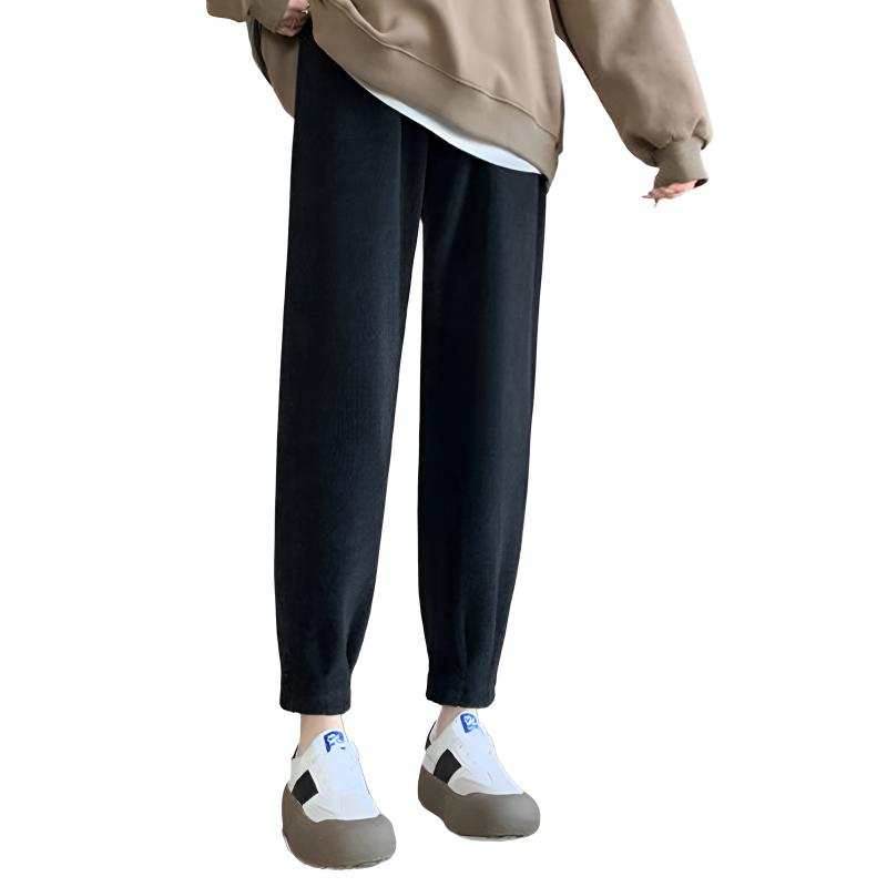 MIIOW Casual Pants Women's Thickened And Fleece Lined Cuffed Pants