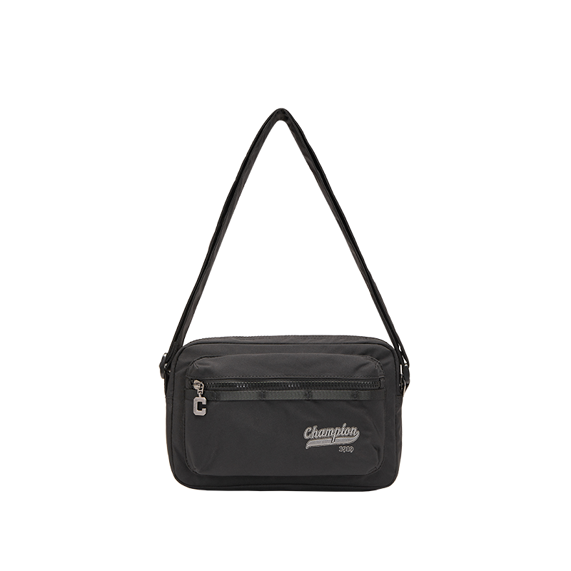 Champion Fabric Shoulder Bag Regular Unisex Champion Black/New Ecru/Wild Duck Green