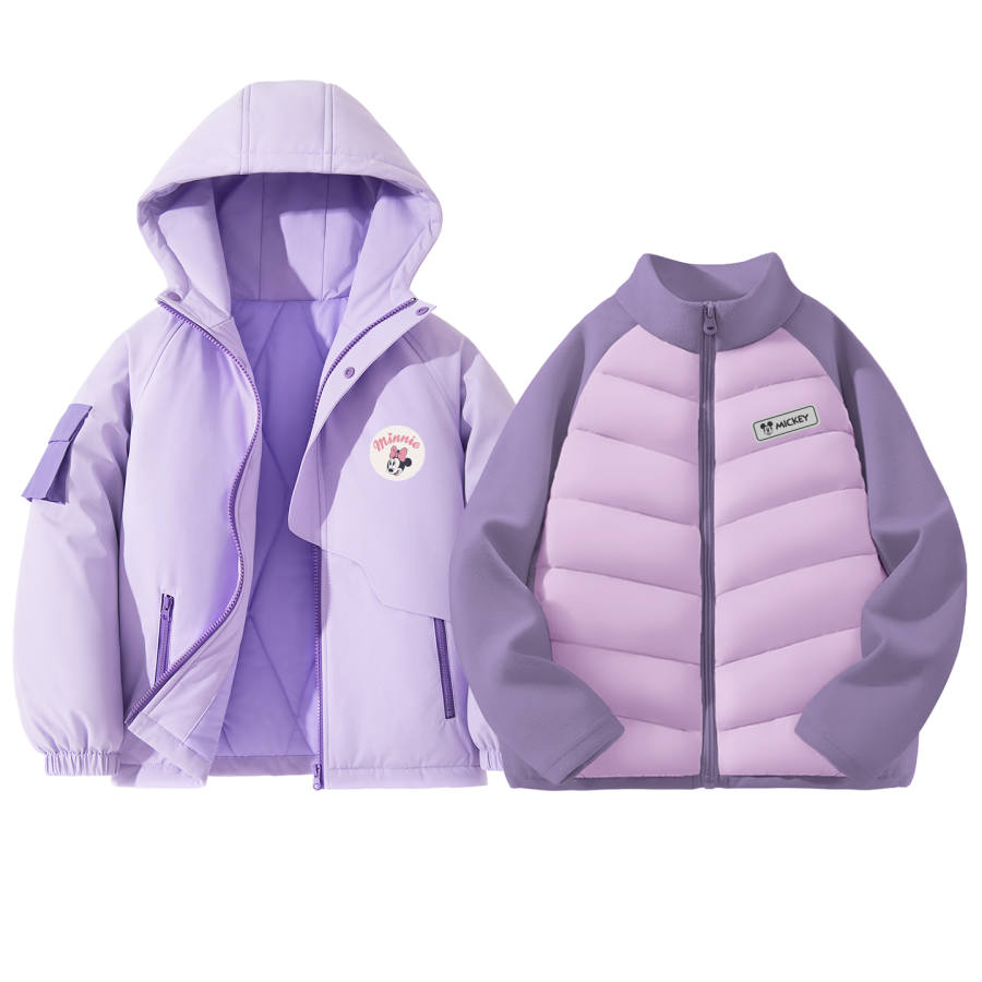 Disney Kids Padded Jackets Hooded Thickened