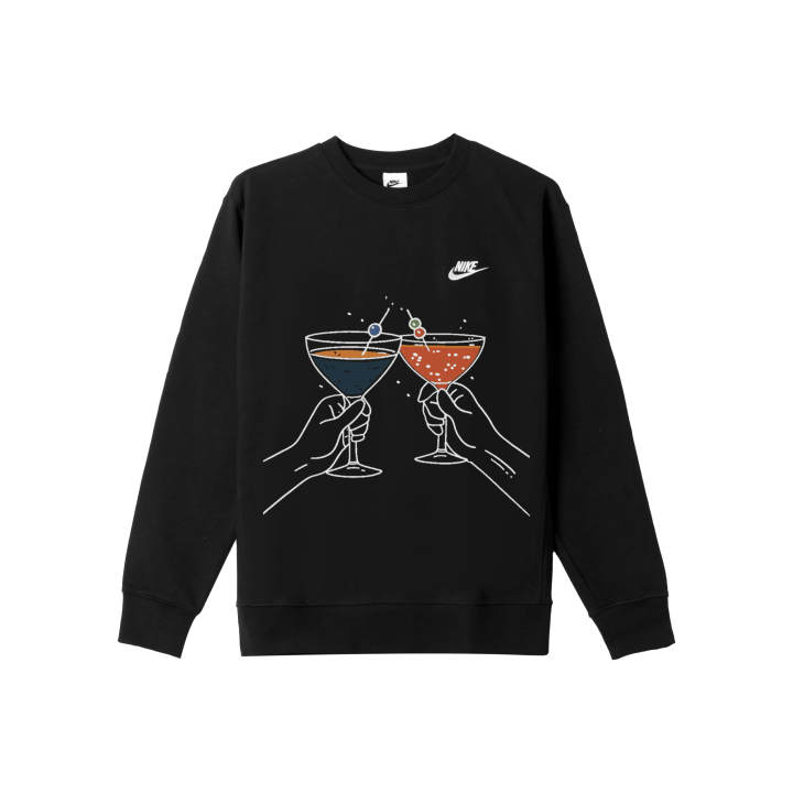 Nike Nike Sweatshirts Men's Black Crew Neck Moderate