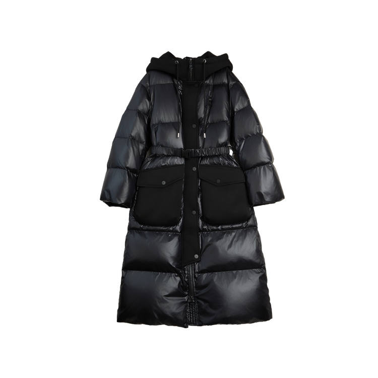 ELLE ELLE Down Jackets Women's Black Hooded Thickened