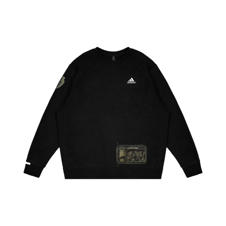 Adidas Adidas LABEL Sweatshirts Unisex Black Crew Neck Moderate Regular