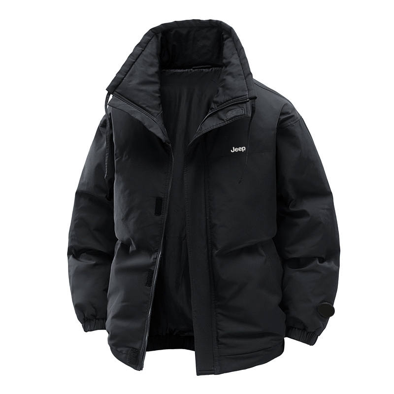 Jeep Puffer Jackets Unisex Stand Collar Thickened Padded Puffer Jacket