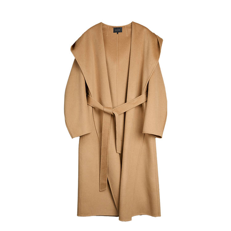 ELLE Coats Women's Hooded Thickened Straight Fit