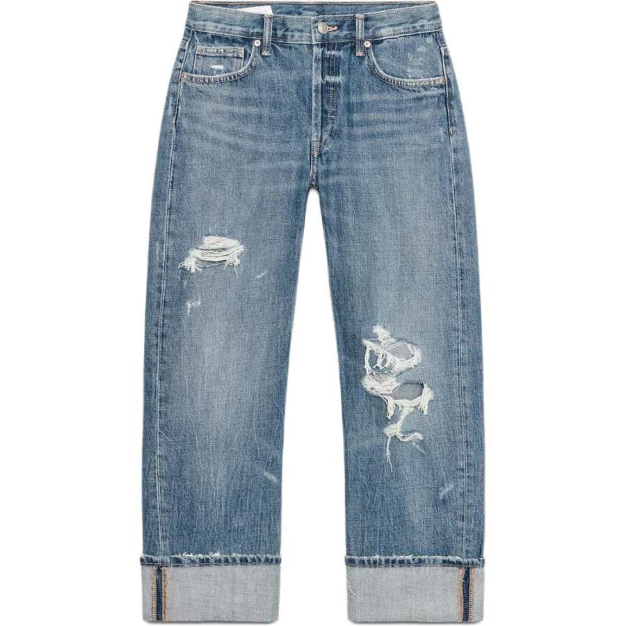 ZARA Trf Jeans Women's Indigo Moderate Straight Fit Pants