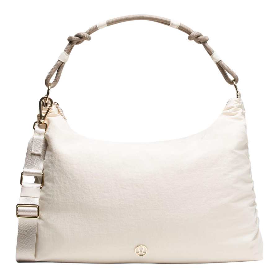 Lululemon Convertible Nylon Shoulder Bag Women's Light Ivory White