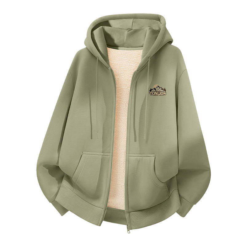 Tonlion Sweatshirts Unisex Hooded Thickened Heavyweight