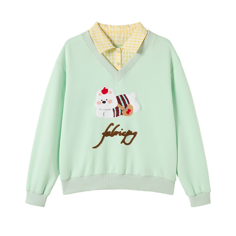 FABRIC PIG Sweatshirts Women's Shirt Collar Moderate Regular