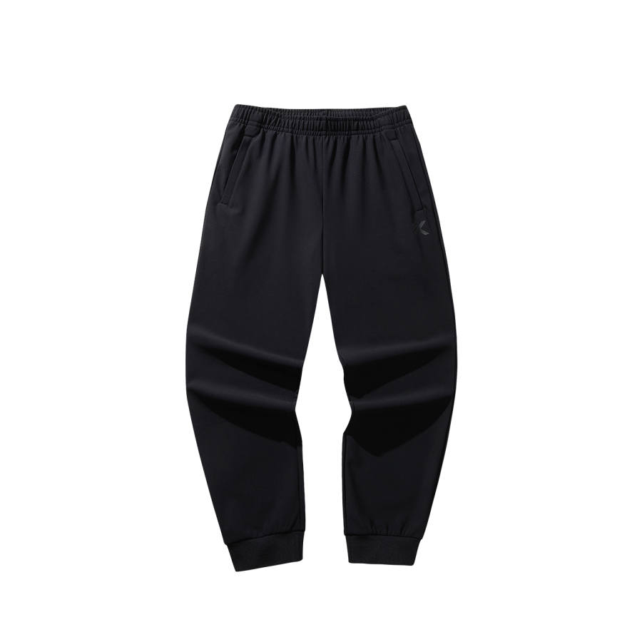 ANTA Casual Pants Men's Black Moderate Cuffed Pants