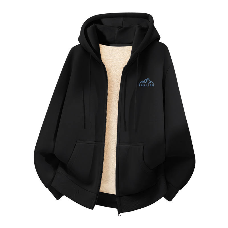 Tonlion Sweatshirts Unisex Hooded Thickened Heavyweight