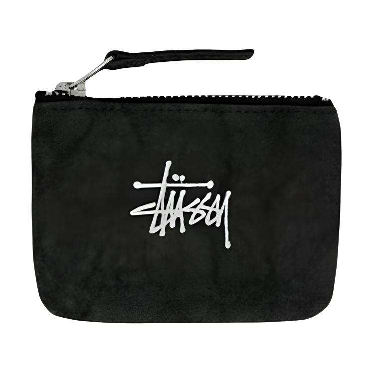 Stussy Canvas Coin Purse Unisex Black