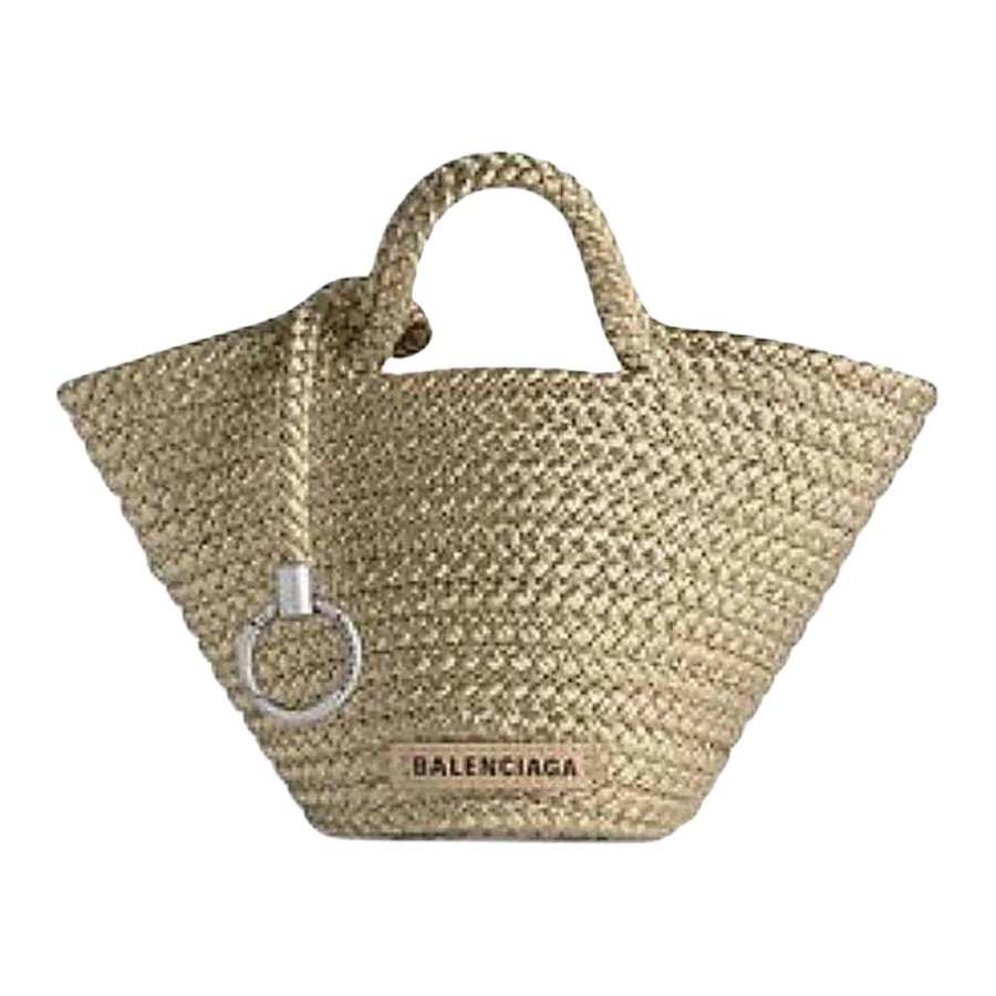 Balenciaga Polyester With Lambskin Handbag Mini Women's Beige