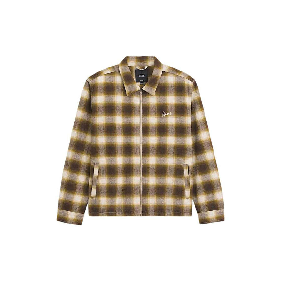 Vans Vans Shirts Men's Brown/Yellow Lapel Thickened