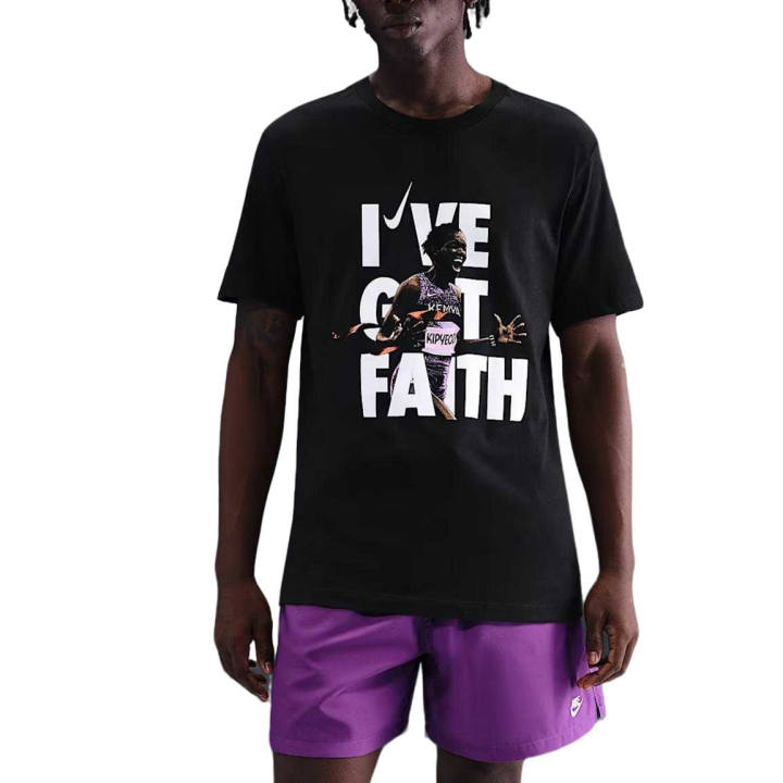 Nike Nike T Shirts Unisex Black Crew Neck Moderate Straight Fit