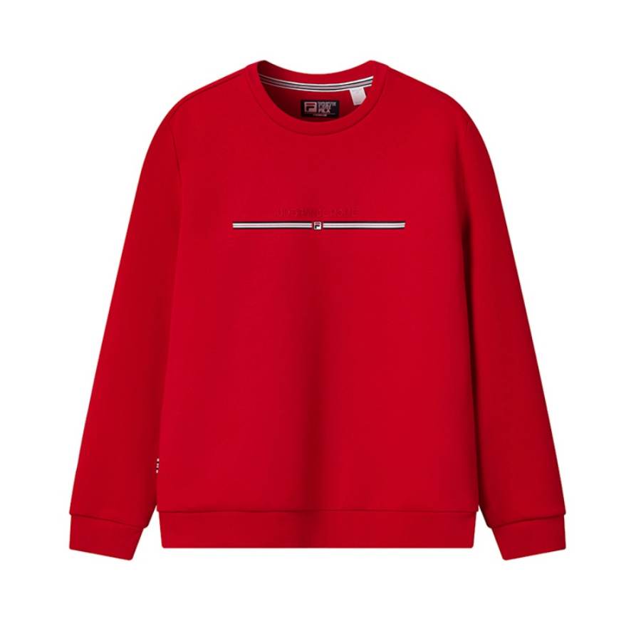 FILA Heritage Sweatshirt Men's Ivory Maroon