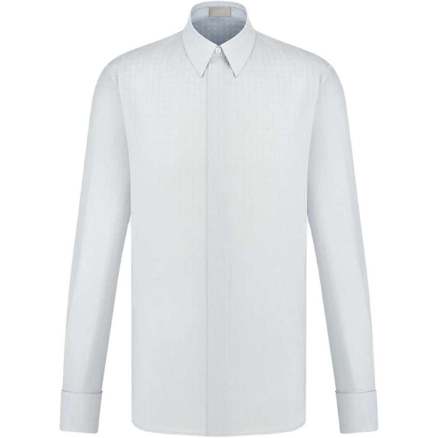 DIOR DIOR Shirts Men's Gray Lapel Moderate