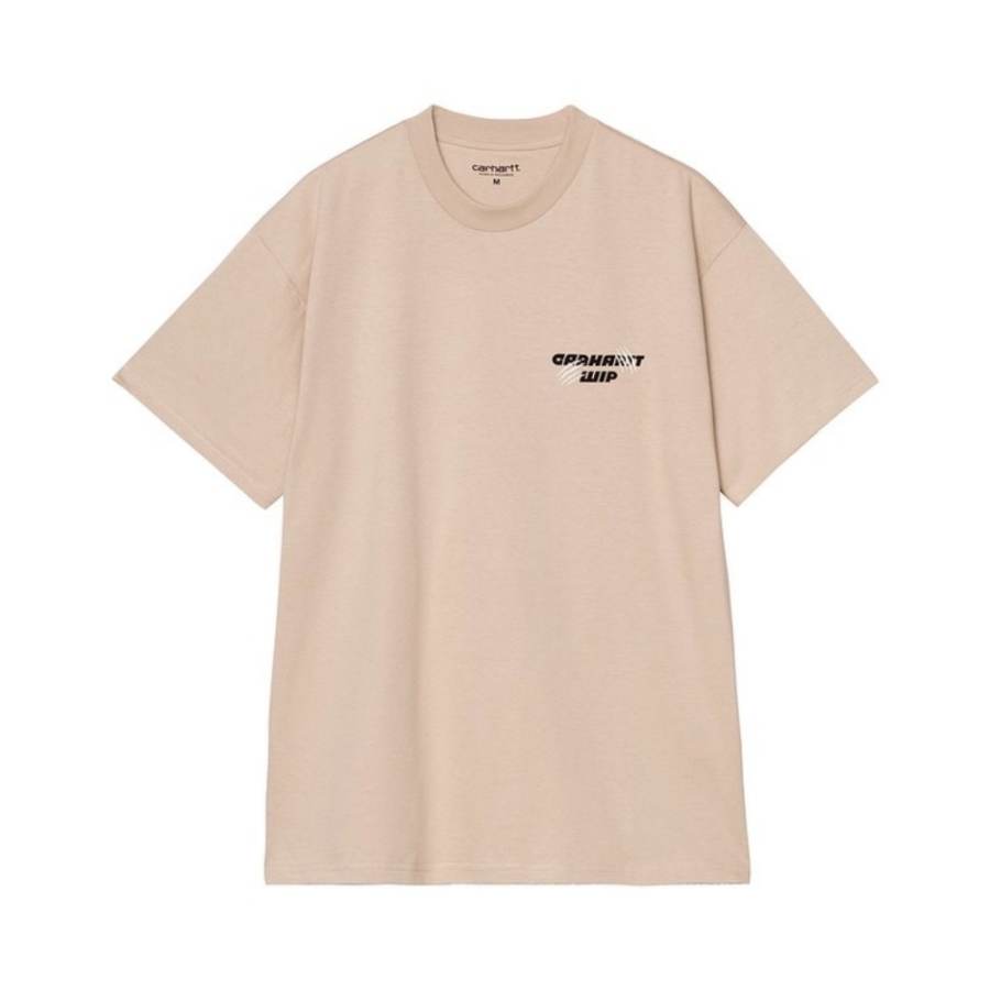 Carhartt WIP T Shirts Men's BGX/Beige Yellow Crew Neck Moderate