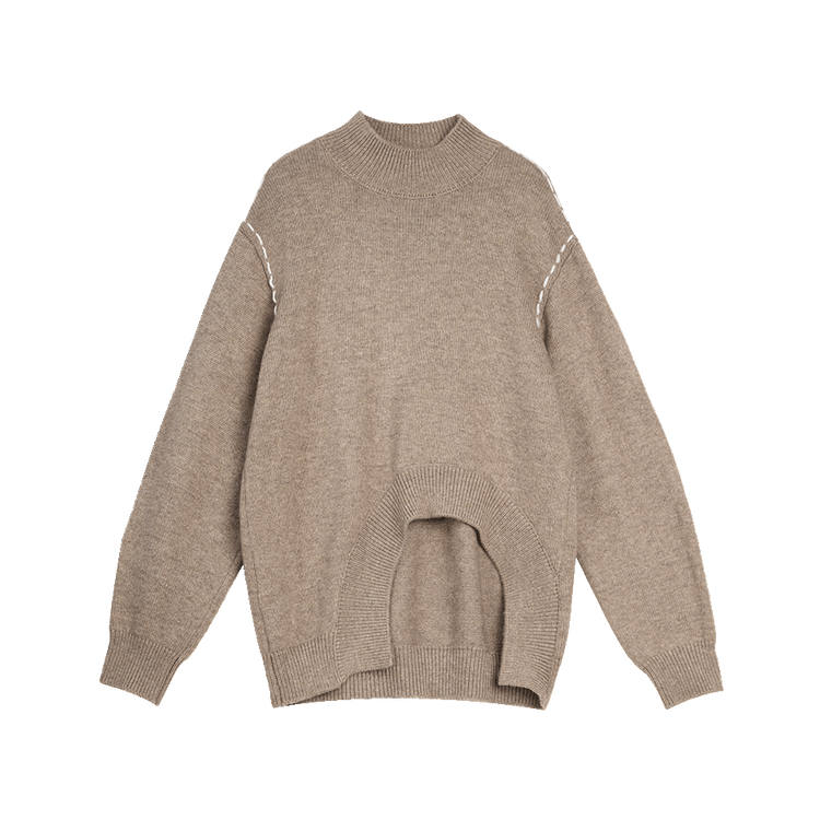 ELLE ELLE Sweaters Women's Coffee Half Turtleneck Moderate Other