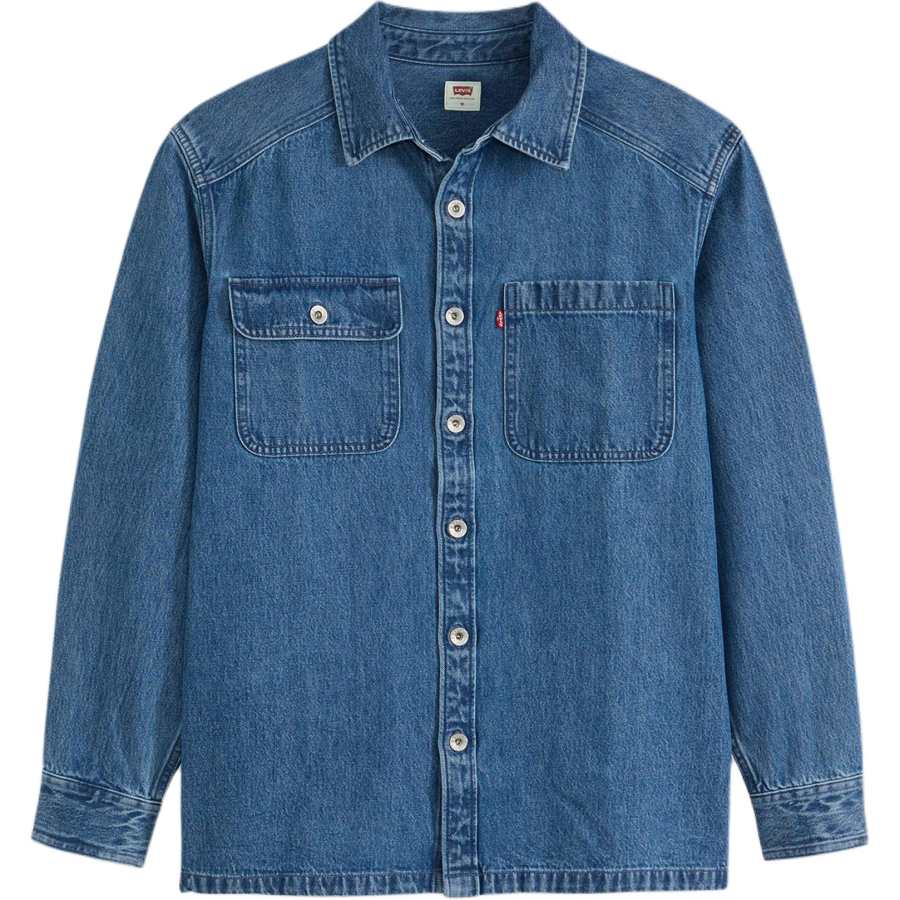 Levis Levis Shirts Men's Medium Washed Lapel Moderate Denim