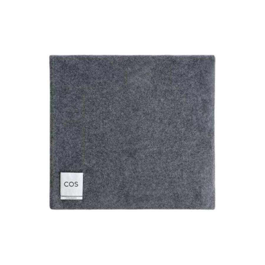 COS Cashmere Knit Scarves Unisex Dark Gray