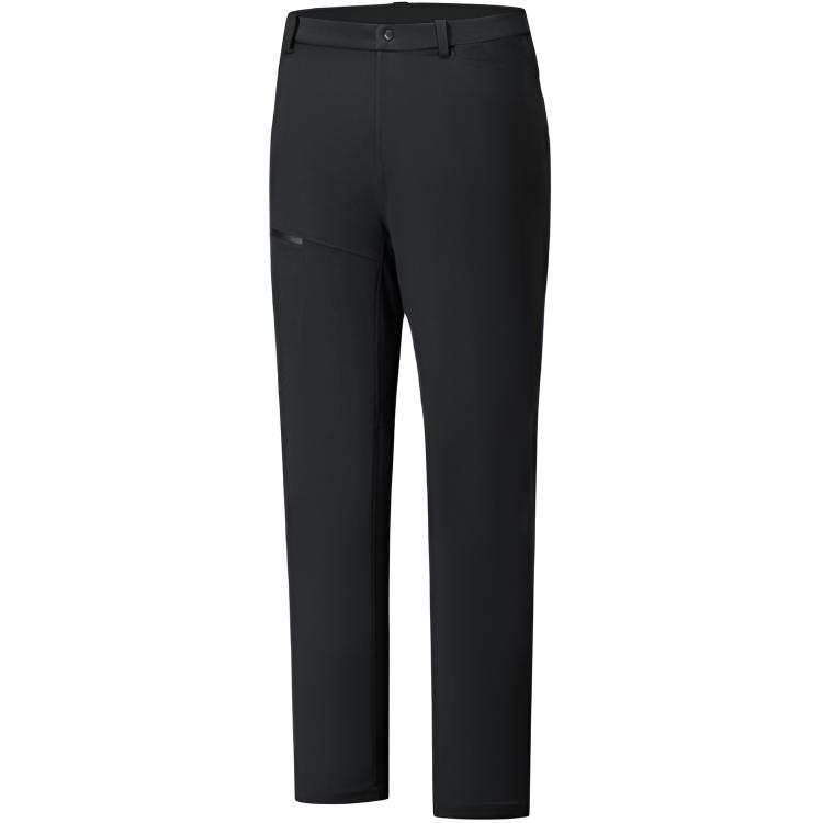 ANTA Knitted Sweatpants Men's Black Moderate Straight Fit Pants