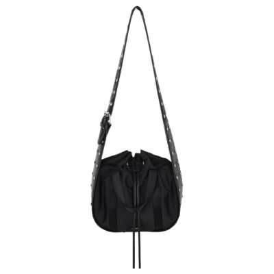 WE11DONE Fabric Shoulder Bag Unisex Black