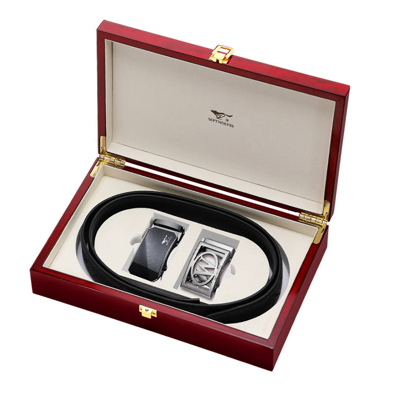 SEPTWOLVES SEPTWOLVES Split Cow Leather Belts Men's 3.5cm