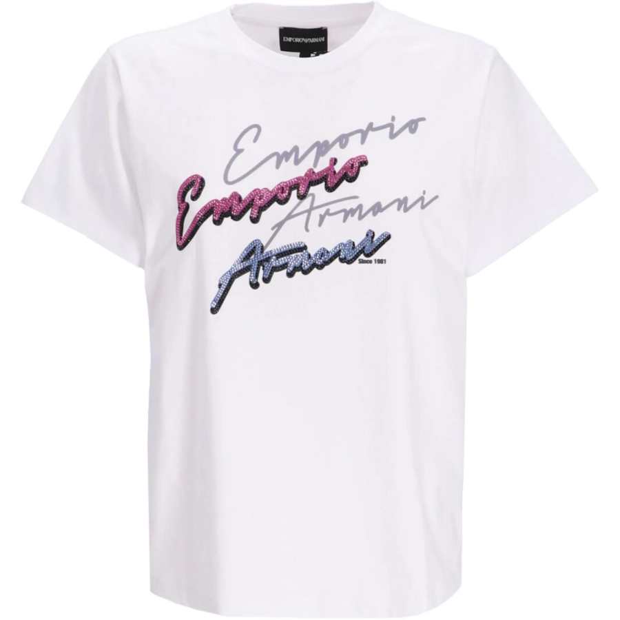 EMPORIO ARMANI 【Previous Season】logo-print cotton T-shirt
