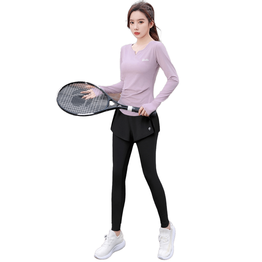 Barbie Fitness Sets Unisex V Neck Moderate