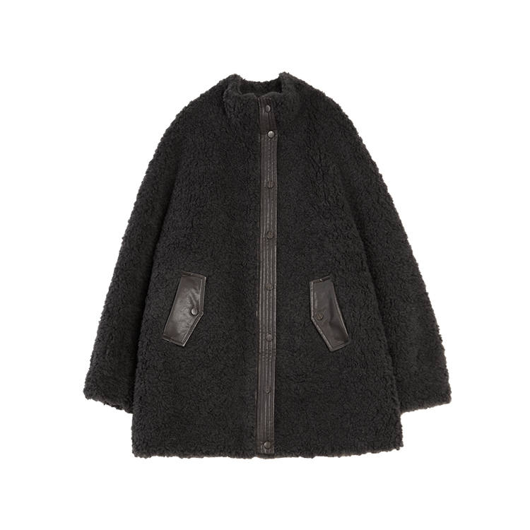 ELLE Velvet Jackets Women's Dark Gray Stand Collar Moderate