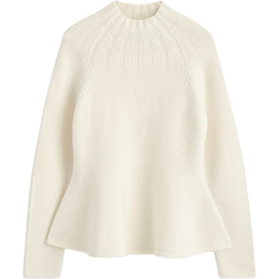 COS Sweaters Women's Cream Stand Collar Moderate Other