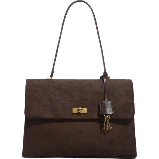 PAYOT Synthetic Leather Handbag Regular Women's Coffee