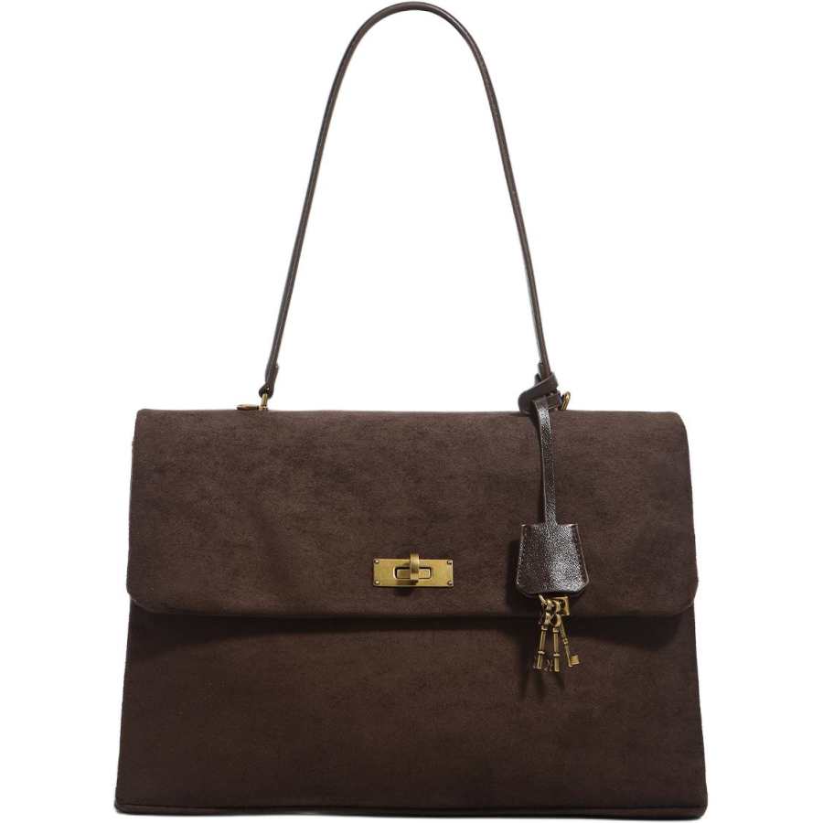 PAYOT PAYOT Synthetic Leather Handbag Regular Women's Coffee