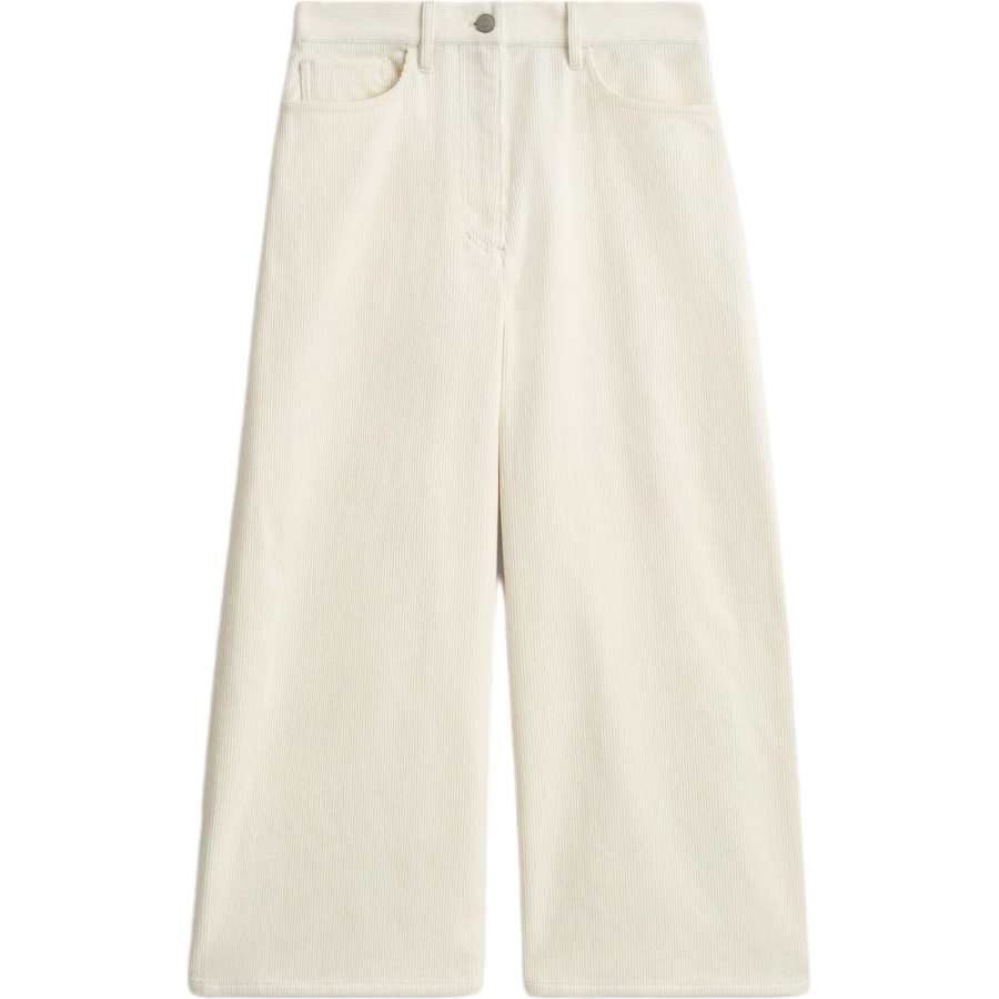 COS Casual Pants Women's Ecru Moderate Wide Leg Pants