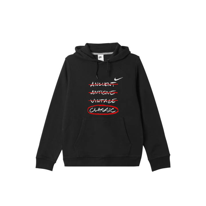Nike Nike Club Sweatshirts Men's Black Hooded Thickened