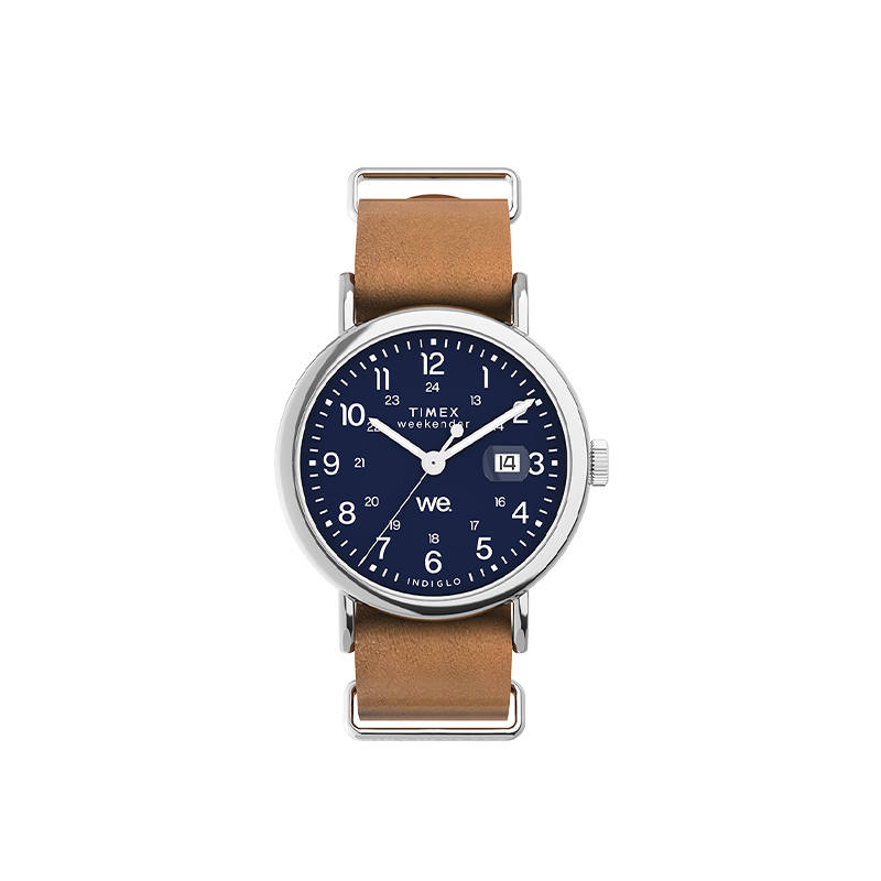 TIMEX Wrist Watches Quartz Movement Leather Strap Blue Dial Men's Watches