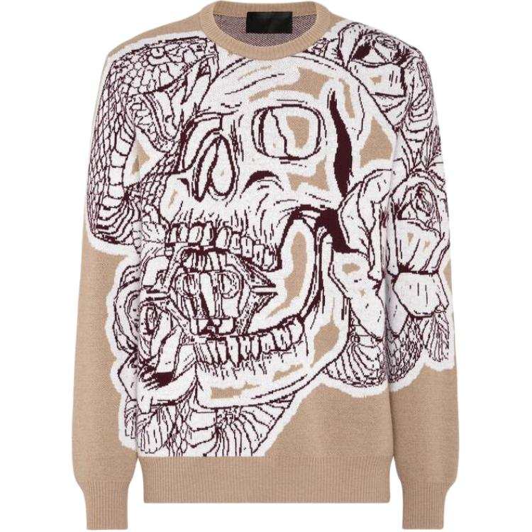 PHILIPP PLEIN Philipp Plein Skull patterned-intarsia sweatshirt