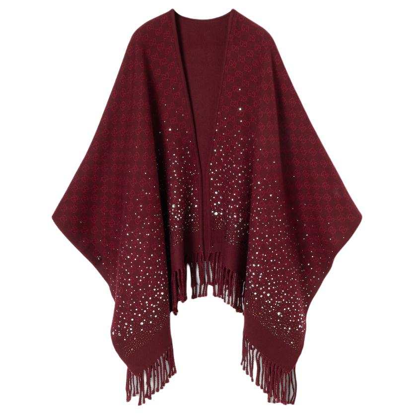 GUCCI GUCCI Gg Wool Cape With Crystals