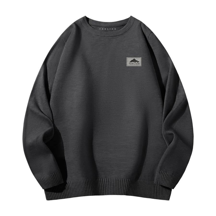 Tonlion Sweaters Men's Crew Neck Moderate