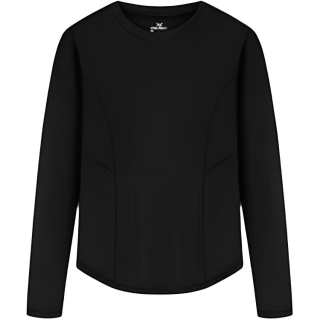 361° T Shirts Women's Grade Black Crew Neck Moderate Straight Fit