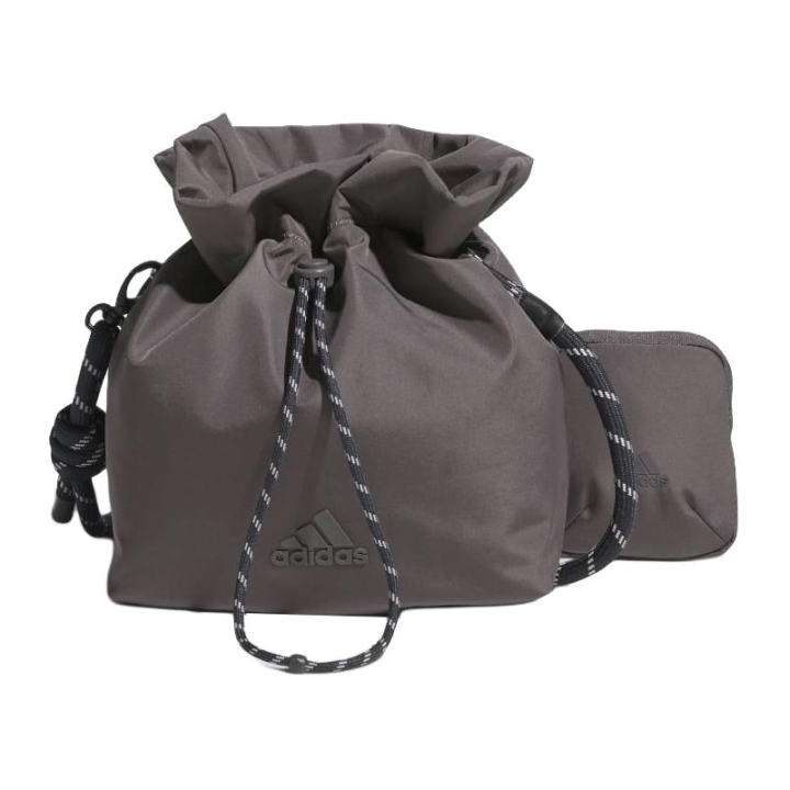 Adidas Adidas Polyester Crossbody Bag, Shoulder Bag Small Unisex Charcoal