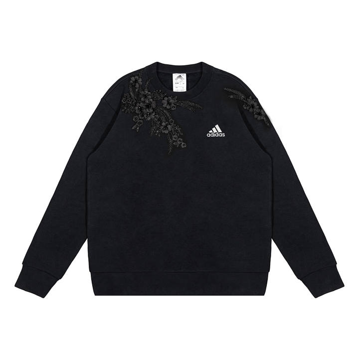 Adidas Adidas Sweatshirts Unisex Black Crew Neck Moderate Regular
