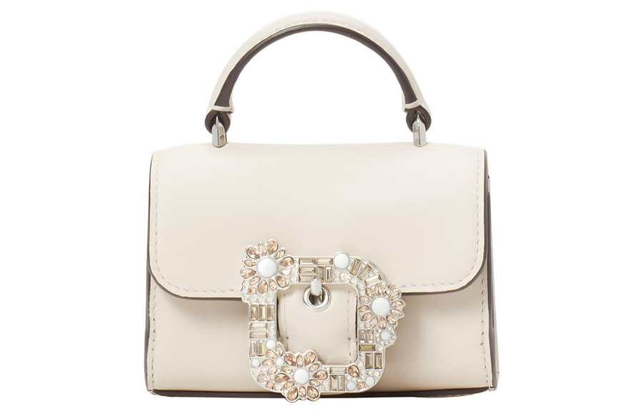 Kate Spade Cow Leather Handbag Mini Women's Milk White